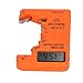 Battery Tester, Universal Battery Checker Capacity Small Battery Testers Meter Digital Display Tool for AAA AA C D 6F22 9V 1.5V Button Cell Household Batteries (Orange)
