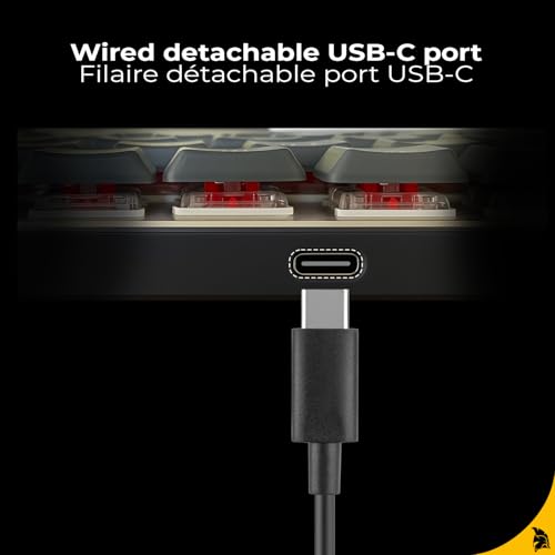 K241 - Tastiera Gaming Meccanica Compatta FR (AZERTY), Cablata USB-C Staccabile, 69 Tasti MX Red, RGB 24 Effetti, Anti-Ghosting NKRO, Compatibile con PC/Console - Tastiera gaming - Immagine 7