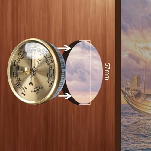 Dranvosk High Precision Barometer for Home Indoor Fishing | Dial Barometric Pressure Gauge,Accurate Weather Monitoring