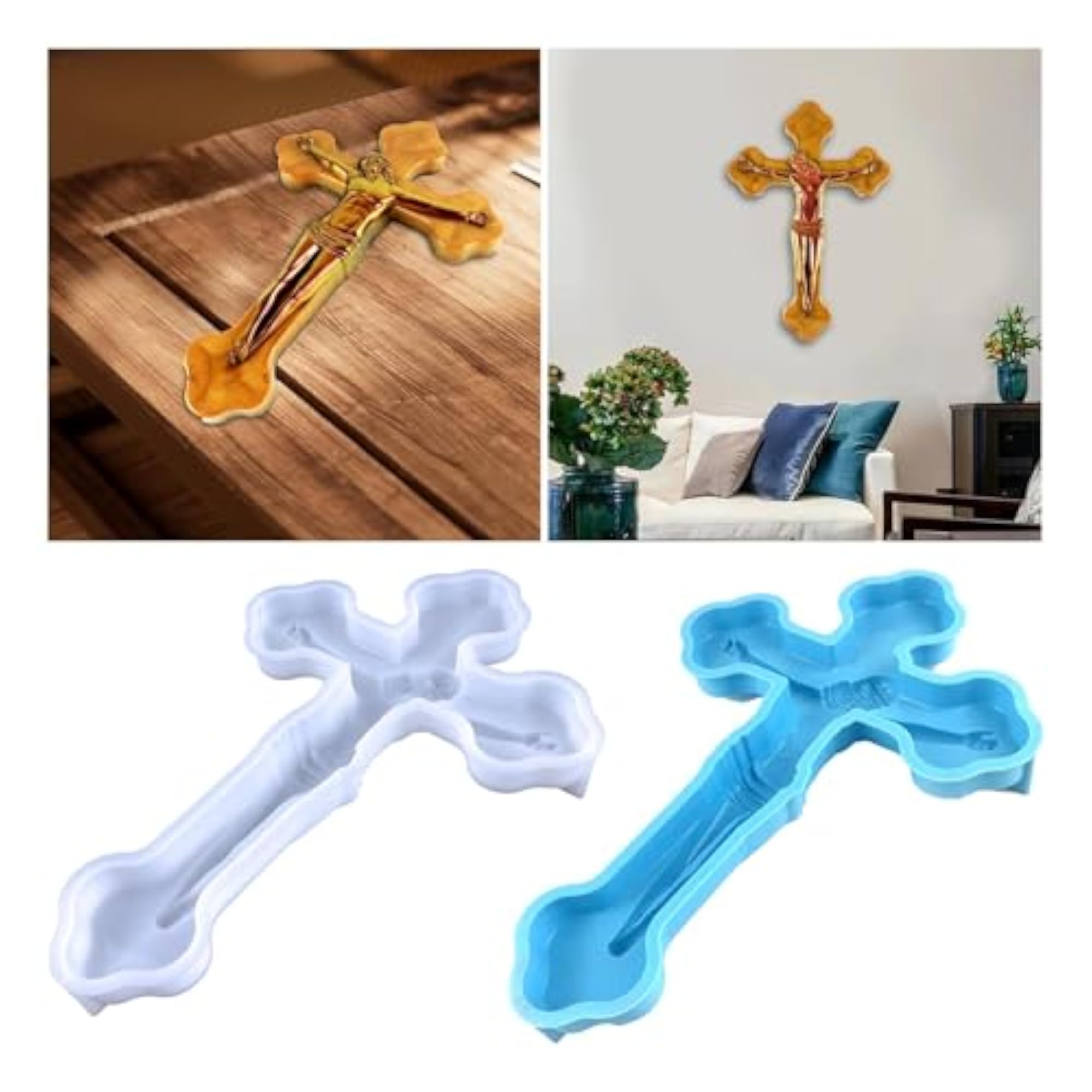 Cross Silicone Resin Mould for DIY Crafts
