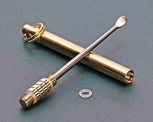 Onlykxy Ear Wax Removal Tool,Folding Type Titanium Alloy Ear-Pick Cleaner Portable Ear Wax Removal Tools Ear Spoon Attached A Key Ring #TOP2