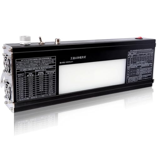 Zoienu Adjustable Brightness Industrial LED Film Viewer for NDT, Low Noise Quality Control, Foot Switch & Masking, 220x75mm Inspection Window