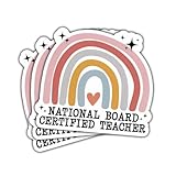 3Pcs National Board Certified Teacher Sticker Funny Rainbow Proud NBCT Gift for Teachers National Board Certified Teacher Stickers Educators Decal for Laptop Bottle Notebook Toolbox Hard Hat 3'