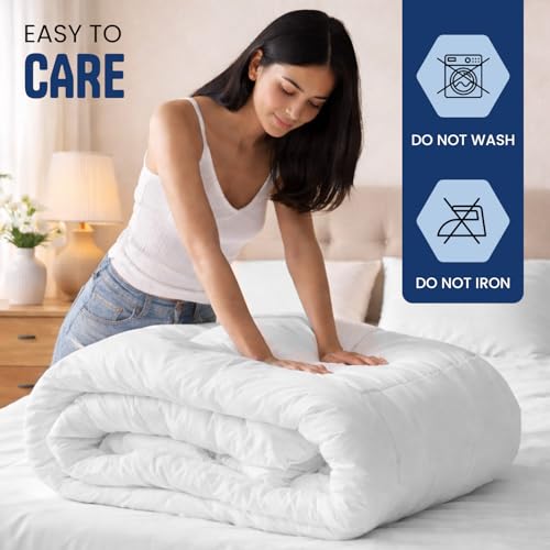 Oxford Homeware Summer Double Duvet 7.5 Tog Anti-Allergy Duvet Double Quilt - Uk Made Duvets - 8