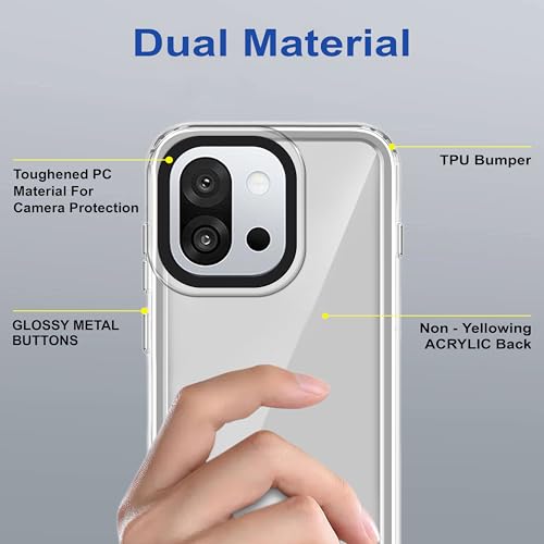 Image of Zapcase Back Case Cover for OnePlus 13s | Compatible for OnePlus 13s Back Cover | Case Cover with Camera Protection | (TPU + PC | Transparent)