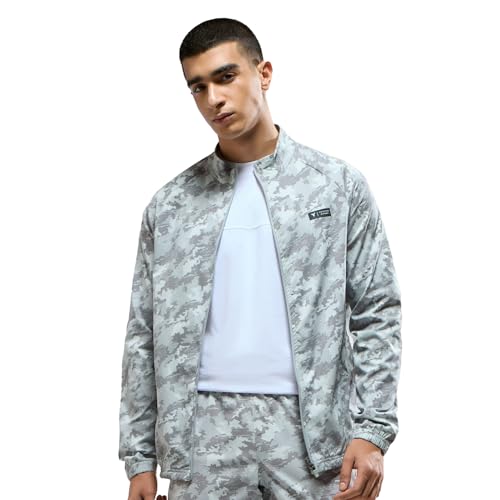 Image of TECHNOSPORT Men's Slim Fit Printed Regular Jacket With TS Flexi, SPF50+, Quick Dry for Regular Use