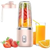 Yusheng tamaño Personal,Mezclador Frutas para Llevar 14 onzas | licuadora jugos y Batidos, Vaso exprimidor Viaje Mano con 6 Cuchillas, licuadora Alimentos