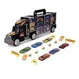 Transport Car Carrier Truck & Toy Cars | Monster Truck 6 Wheeler Transporter with 28 Slots & 6...