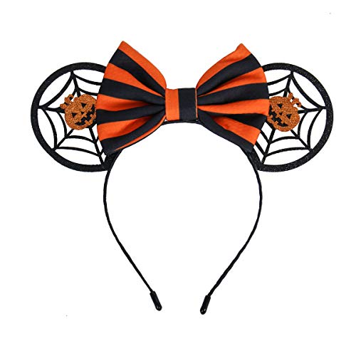 NUWIND Oreilles de Souris Sequin Bandeaux Bande Serre-tete avec Noeud pour Anniversaire Halloween Parties Maman Filles Cheveux Accessoires Belle Souris Oreilles couvre-chefs Décorations (M15)