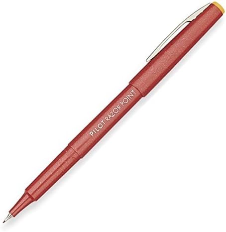 Pilot Razor Point Marker Stick Pens, Ultra Fine Point, Red Ink, Dozen Box (11007)
