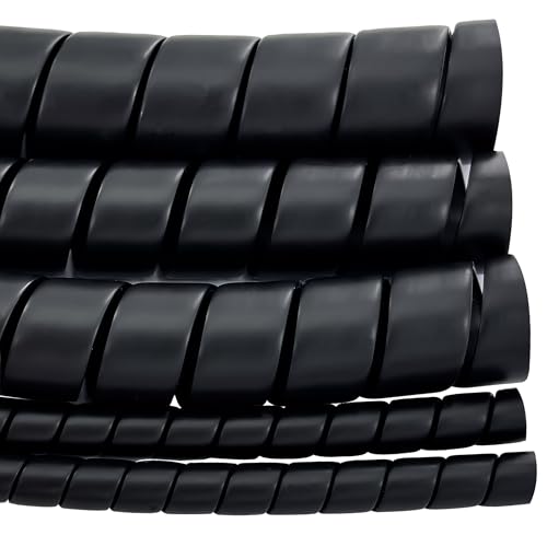 XIENLIU Spiral Wrap Hose Cable Protector - 0.5" OD x 25' Pre-Cut Lengths-Safe Hose Protector to Avoid Wear and Extend Life for Hydraulic Pneumatic Hoses by XIENLIU - Image 5