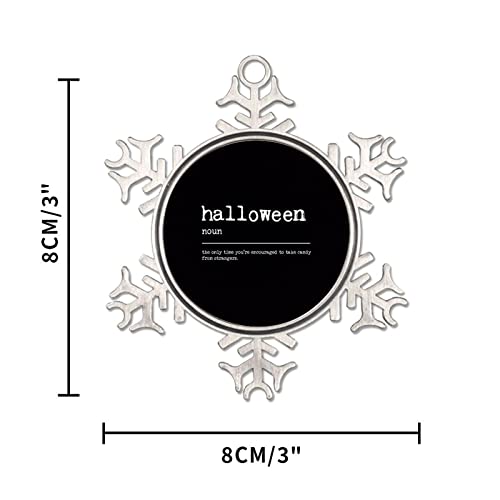 Halloween Word Description Snowflake Ornament Inspirational Quotes Christmas Santa Claus Ornament Keepsake Decorations For Holiday Church Home Office Christmas Decor #TOP2