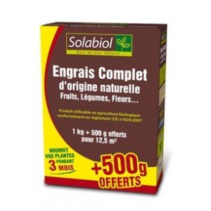 SBM SOLABIOL Engrais Complet - Promo Etui 1 KG + 500 G OFFERTS SOCONAT1P