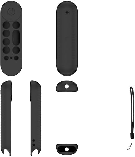 SAKINU Soft Silicone Remote Cover for Google TV Streamer 4K Voice Remote, Anti-Slip Shockproof Washable Protective Sleeve with Anti-Lost Hand Lanyard