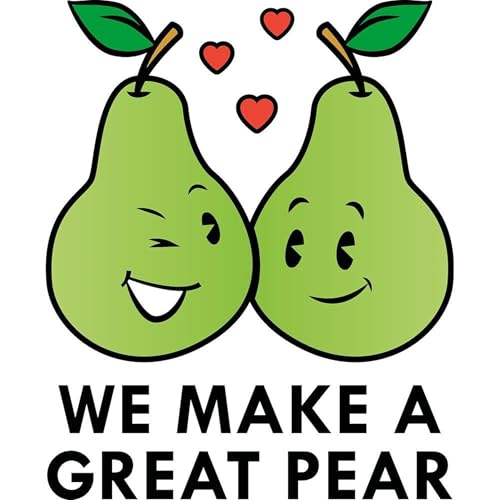 Taza de cerámica blanca 11 oz We Make A Great Pear miniatura 3