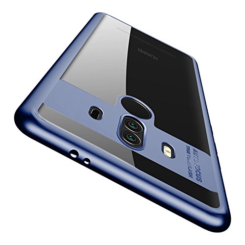 Vinve Case Compatible with Huawei Mate 10 Pro Case, Slim Anti-Scratch Shockproof Cover Clear Hard Back Panel + TPU Bumper Protective Case for Huawei Mate 10 Pro(Blue)