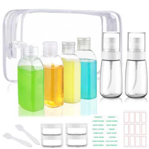 Wowang Travel Bottles for Toiletries 10 PCS 3.4oz Travel Size Containers