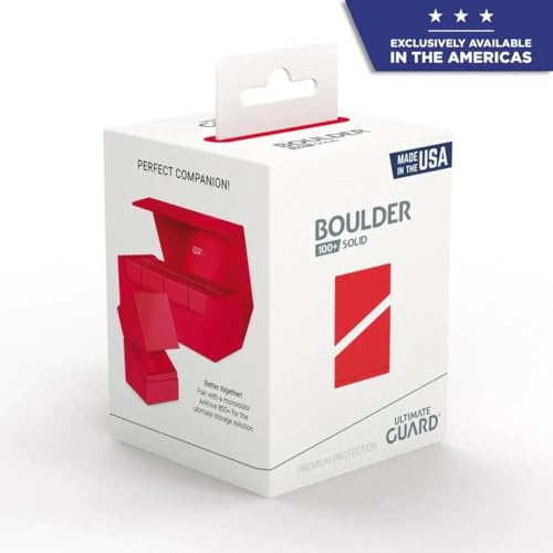 Image of Ultimate Guard Boulder 100+ Solid Deck Box Red
