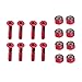 Generic Premium Skateboard Truck Mounting Hardware Kit - 8 Pieces, Red, 1 inch
