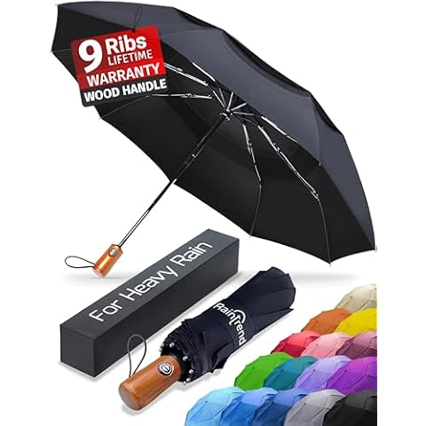 Large Windproof Double Canopy Umbrella for Rain Cover