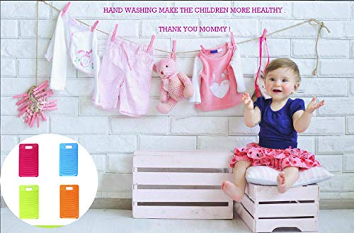 Image of Washing board mini washboards plastic wash board for baby cloth small Items cloth diapeers used in bathroom sink small basin lightweight travelling small size(blue)