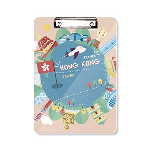Porte-bloc A4 I Love Hong Kong souvenir original pour collègue