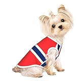 Design: bandiera norvegese Questo gilet traspirante per cani presenta una vivace stampa su tutta la superficie, permettendo al tuo cucciolo o gatto di distinguersi con stile e fascino.