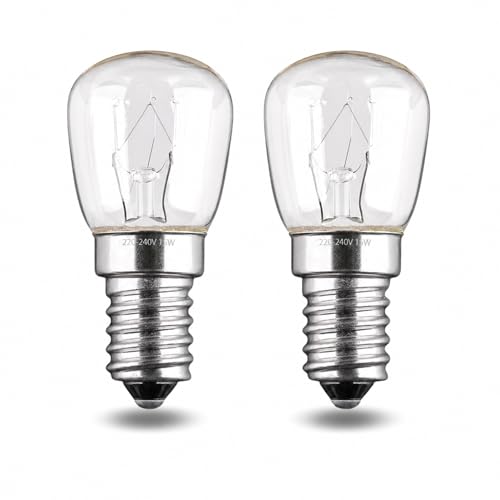 Bombilla Horno, Bombilla de frigorífico, Bombilla microondas, Bombilla nevera, Bombilla Lampara de Sal, E14 15W 100 lm 300 grados (3000K luz cálido), Soporta hasta 300 Grados