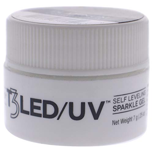 Cuccio Pro T3 Self Leveling Sparkle Gel - Platinum 0.25 Oz