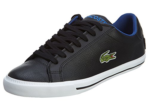 Lacoste Men's Grad Vulc Fashion Sneaker, Black/Blue, 10 M US