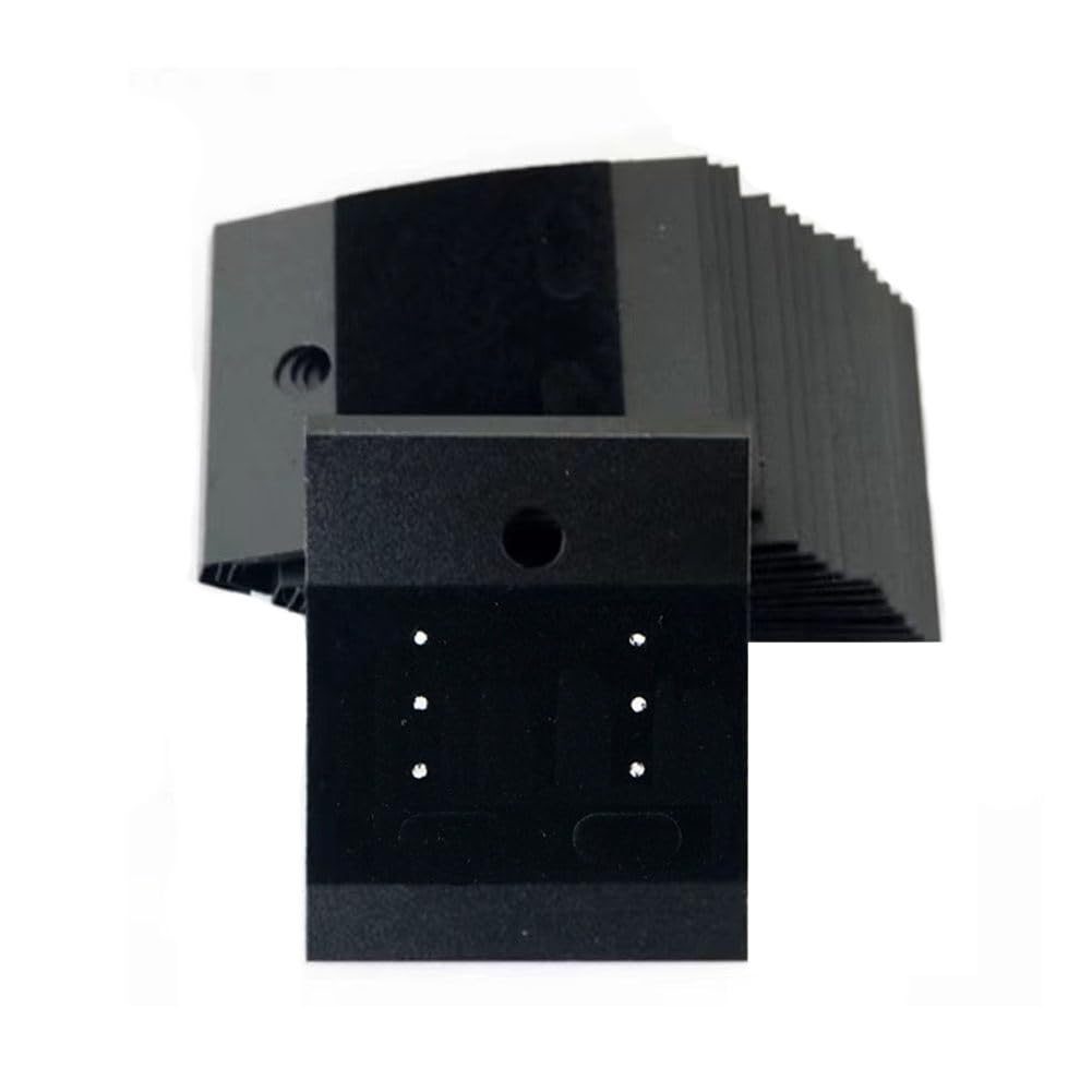 100PCS Earring Display Card Black Earring Stud Holder Jewelry Storage Packaging Accessories for Selling DIY Ear Studs Necklace Jewelry Display