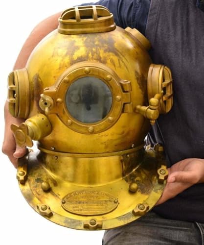 Casco de buceo antiguo réplica Boston Marina V Deep Mark náutico