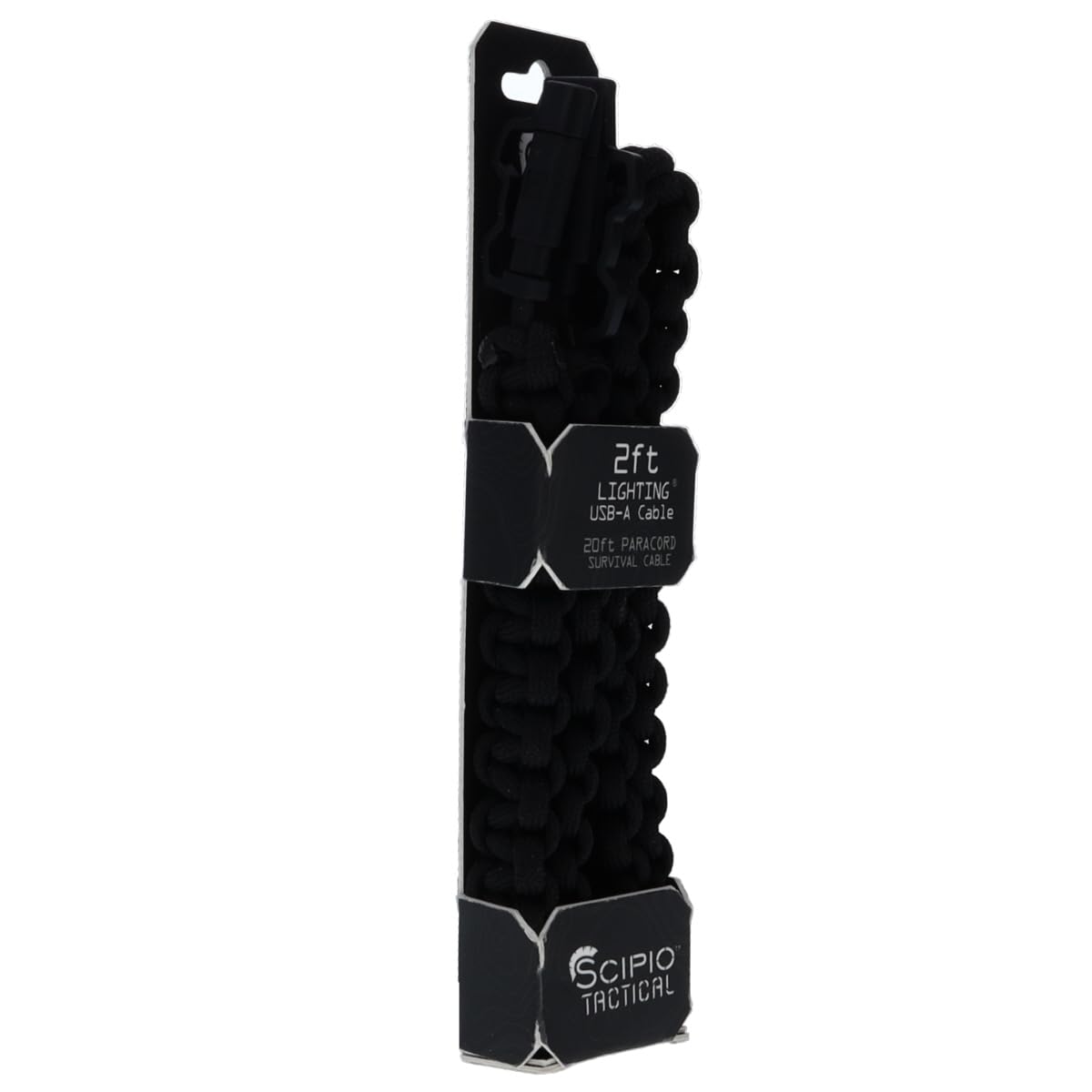 Scipio STPARAMFI, cavo Lightning Paracord da 0,6 m, cavo Lightning intrecciato per telefono cellulare, cavo di ricarica tattico compatibile con iPhone