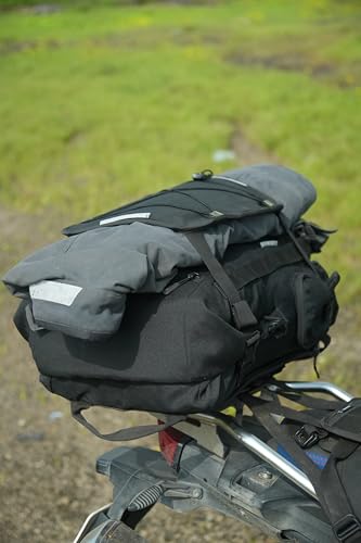 Image of Compack 25 - 25 L Waterproof Tail Bag | Roll-Top Modular Dry Bag with Removable Liner, Bottle Compartment, Beavertail & Backpack Convertible | Great for Weekend Rides & Touring