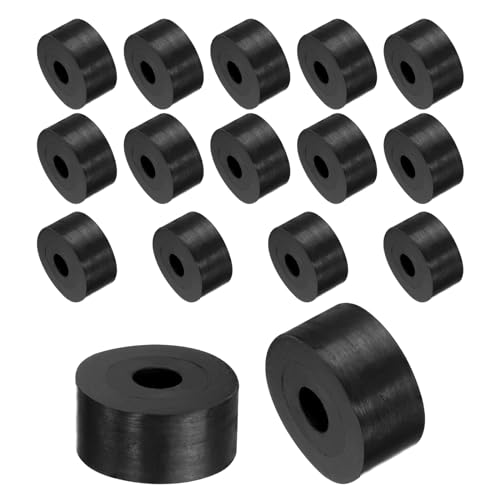 QUARKZMAN 16Pcs Entretoises en Caoutchouc de 20mm de Diamètre Extérieur, 6mm de Diamètre Intérieur, 10mm de Hauteur, Rondelles en Caoutchouc Anti-Vibrations