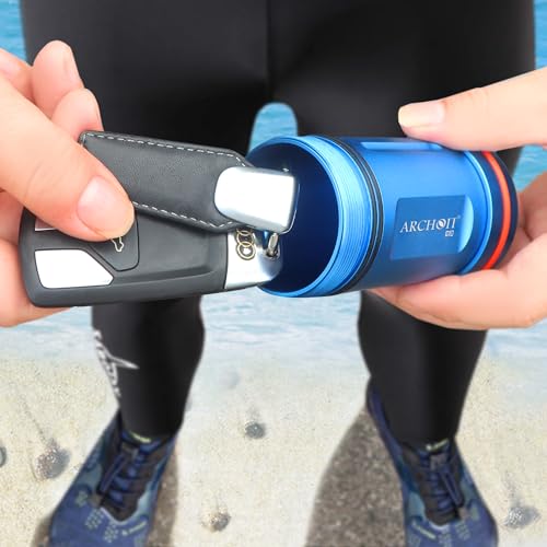 ARCHON Caja Impermeable de Aleación de Aluminio para Llaves de Automóvil, Estuche Seco para Llaveros, Pequeño Kit para Navegación, Natación y Buceo miniatura 5