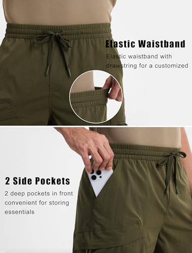 Image of Libin Men's Shorts Casual All Day Comfy Quick Dry Lightweight Cargo Hiking Shorts Breathable Outdoor Sports Travel