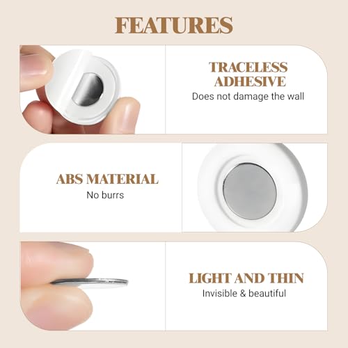 Aieoco 6 Stück Magnetischer Fernbedienung Halterung, Weiß Wandhalterung Fernbedienung, Stark Klebender Wandhalterung fur TV/Klimaanlagen/Ventilator, Magnetische Fernbedienungshalter für Zuhause, Büro