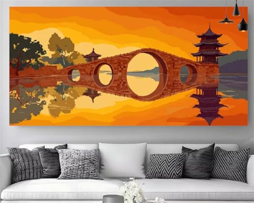 Diamond Painting Japon XXL anti-stress, grand tableau peinture diamant numero pour adulte