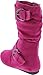 Link Klein-70k Girl's Kid's Faux Suede Two Buckle Zipper Flat Heel Mid Calf Slouchy Boot Shoes (4 B(M) US, Fuchsia)
