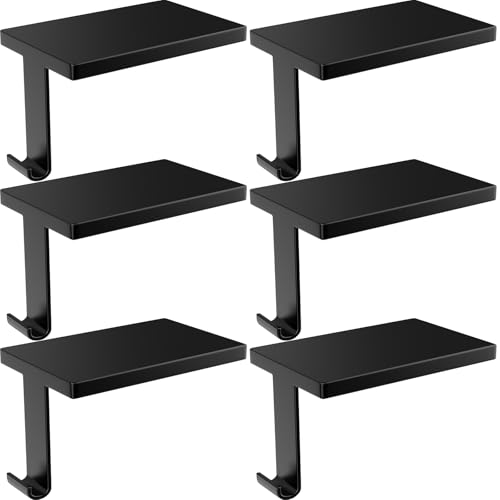 Tcevily 5 Pack Christmas Stocking Holder Stocking Hangers Mantel Hanging Hooks for Fireplace Weighted Stand Holder Bases for Xmas Party Freestanding Home Decoration (Black, 5)