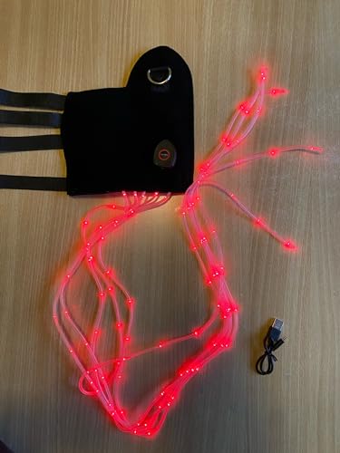 SSZYace Horse Equipment Reiten Schwanz Trappings Equestrian LED Flashing Light Bar Harness Outdoor Sports USB Charge Reiten Dekorationen (Rot)