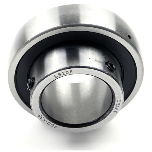 Parts and Parts Spannlager SB206 30x62x30mm, Radialkugellager mit Madenschrauben, Passt zu Gehäuselagern, Industrielles Stehlager, ideal für Landwirtschaft und Maschineneinsatz