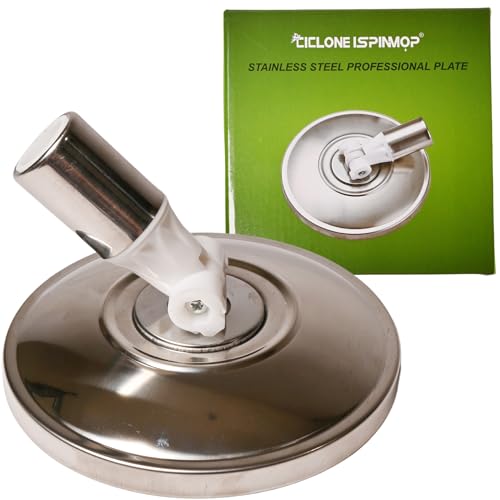 Image of Stainless Steel Professional Mop Plate - Heavy Duty Spin Mop Replacement Base - Commercial & Industrial Use Suitable for Home, Office, Hospitals, Hotels for Floor Cleaning