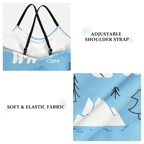 susiyo Girls One Piece Swimsuits Young Polar Bears Bathing Suit Quick Dry Beach Swimwear for Toddler Girl 3-10T3