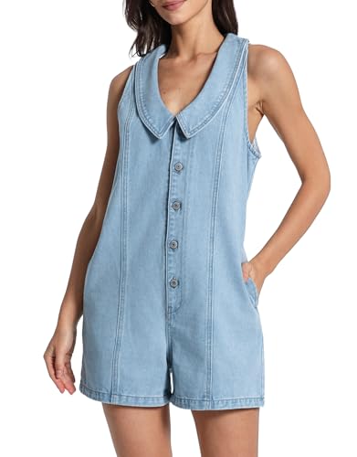 Kedera Jean Romper for Women Denim Jumpsuits Casual...