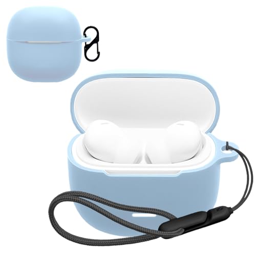 For Redmi Buds 8 Lite �p �P�[�X �J�o�[ �yNOUKAJU�z ���C�����X �C���[�z�� �V���R�� �ی�P�[�X �i�J���r�i�t��+�X�g���b�v�t�� �j �����h�~ �L�Y�h�~ �ϏՌ� �����[�d�\ �h�� �h�o (�X�J�C�u���[)