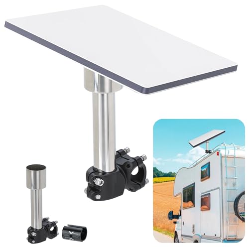 Starlink Mini Pole Clamp Mount Kit, Starlink Mini Rv Ladder & Roof Rack & Pole Clamp Mount Compatible with Pipe Range 0.9-1.3', Compatible Starlink Mini New and Old Version Pipe Adapter