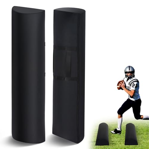2 Pcs Football Step Over Dummy Inflatable PU Football Tackling
