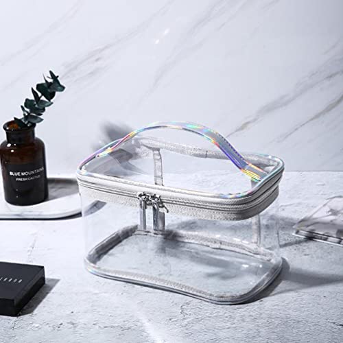 MILISTEN Necessaire de viagem transparente de PVC, impermeável, kit organizador de chuveiro de banhe